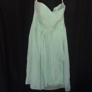 Davids bridal mint colored dress size 0